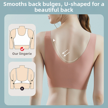 Bešuvju sporta krūšturis push-up, 3/4 kauss, plānas formētas krūzes, fiksētas dubultās lences, bez metāla gredieniem