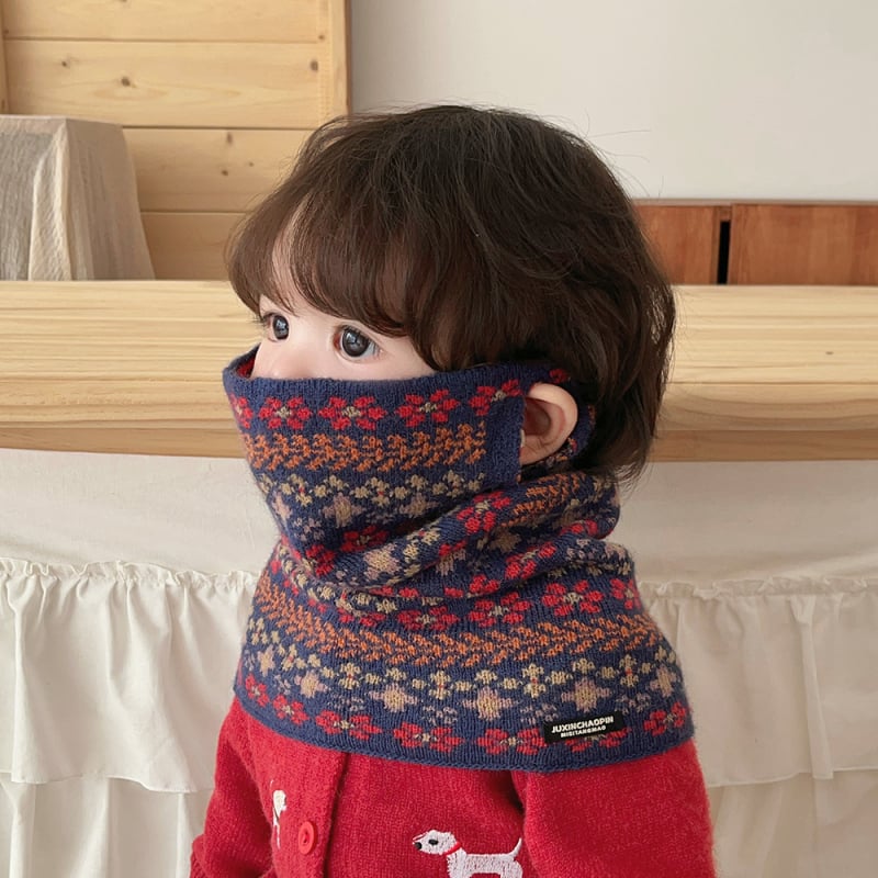 Bērnu akrila šalle ziemai — vējaizturīga, vienkrāsains motīvs, japāņu-korejiešu stila saldums, uztur siltumu.