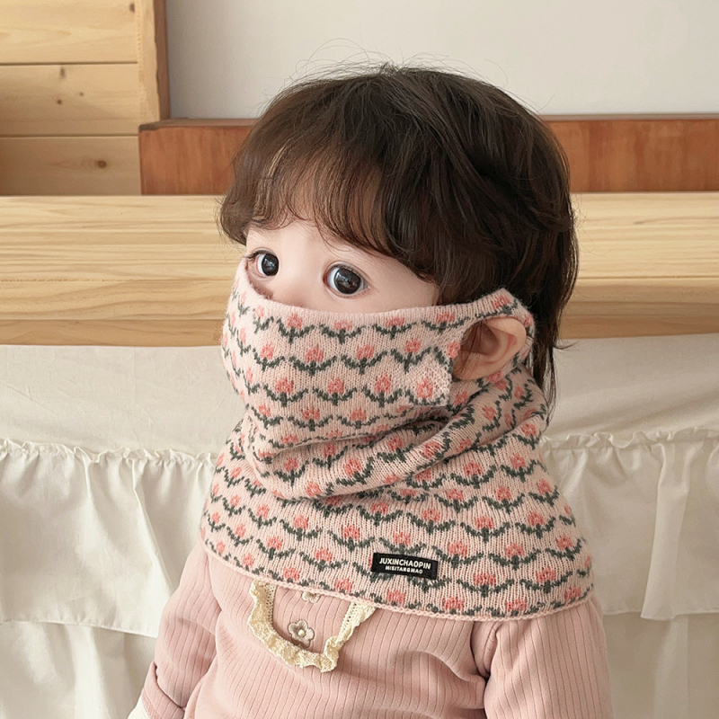 Bērnu akrila šalle ziemai — vējaizturīga, vienkrāsains motīvs, japāņu-korejiešu stila saldums, uztur siltumu.