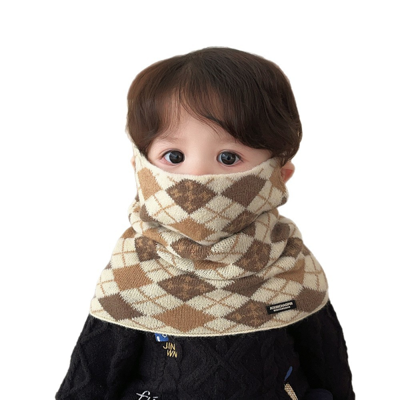 Bērnu akrila šalle ziemai — vējaizturīga, vienkrāsains motīvs, japāņu-korejiešu stila saldums, uztur siltumu.