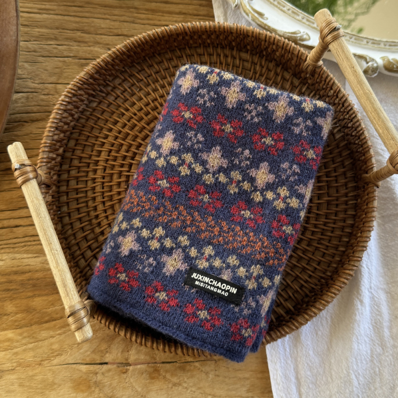 Bērnu akrila šalle ziemai — vējaizturīga, vienkrāsains motīvs, japāņu-korejiešu stila saldums, uztur siltumu.