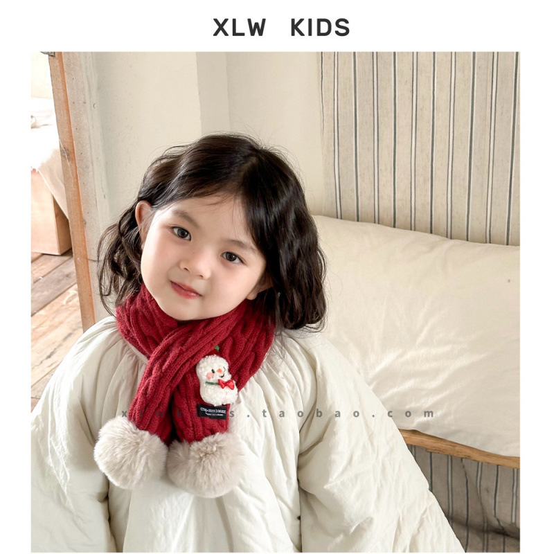 Bērnu vilnas šalle, Korejas stila, ziedu raksts, adīta warp knitting tehnikā, ziemas sezonai