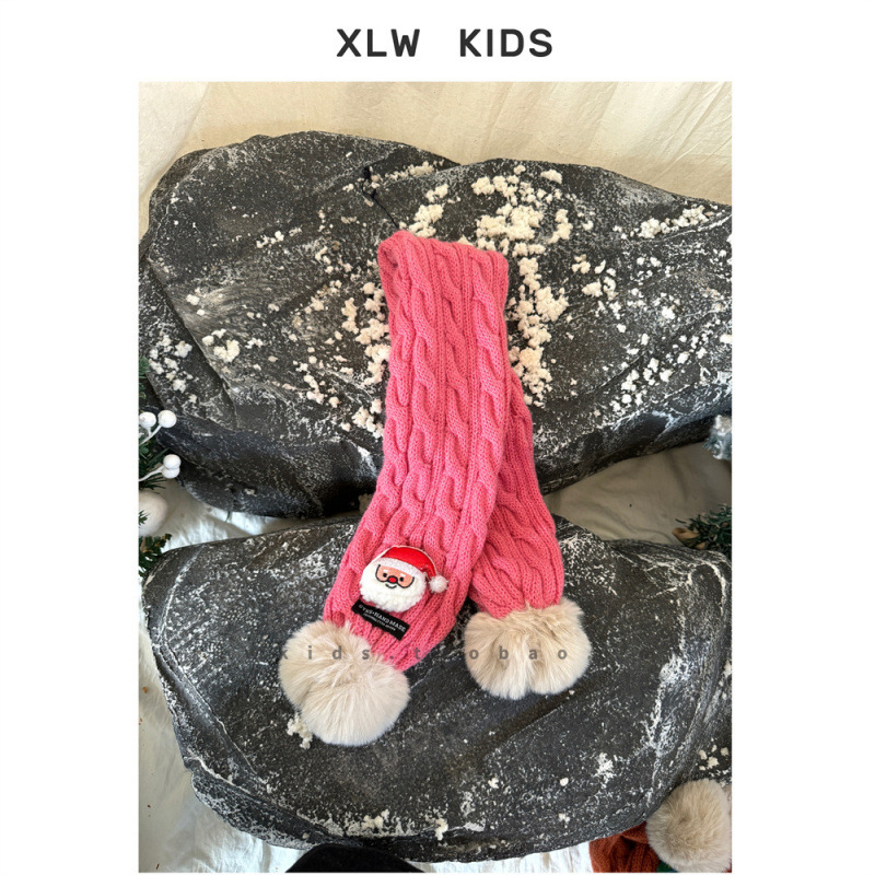 Bērnu vilnas šalle, Korejas stila, ziedu raksts, adīta warp knitting tehnikā, ziemas sezonai