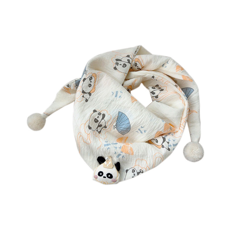 Trīsstūra šalle no kokvilnas, twill audums, režģa raksts, tie-dye apstrāde, saglabā siltumu.