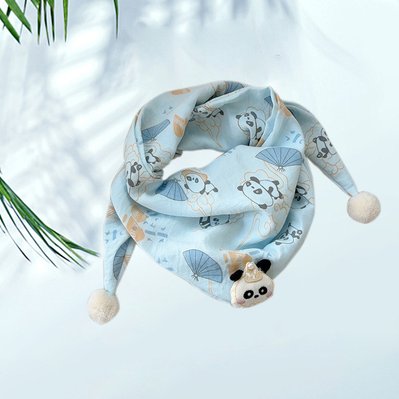 Trīsstūra šalle no kokvilnas, twill audums, režģa raksts, tie-dye apstrāde, saglabā siltumu.