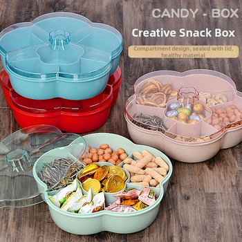 Augļu šķīvis ar vāku, Kang Zhixing zīmols, daudzslāņu nodalījumi, mūsdienīgs minimālisma stils, 2023 vasara