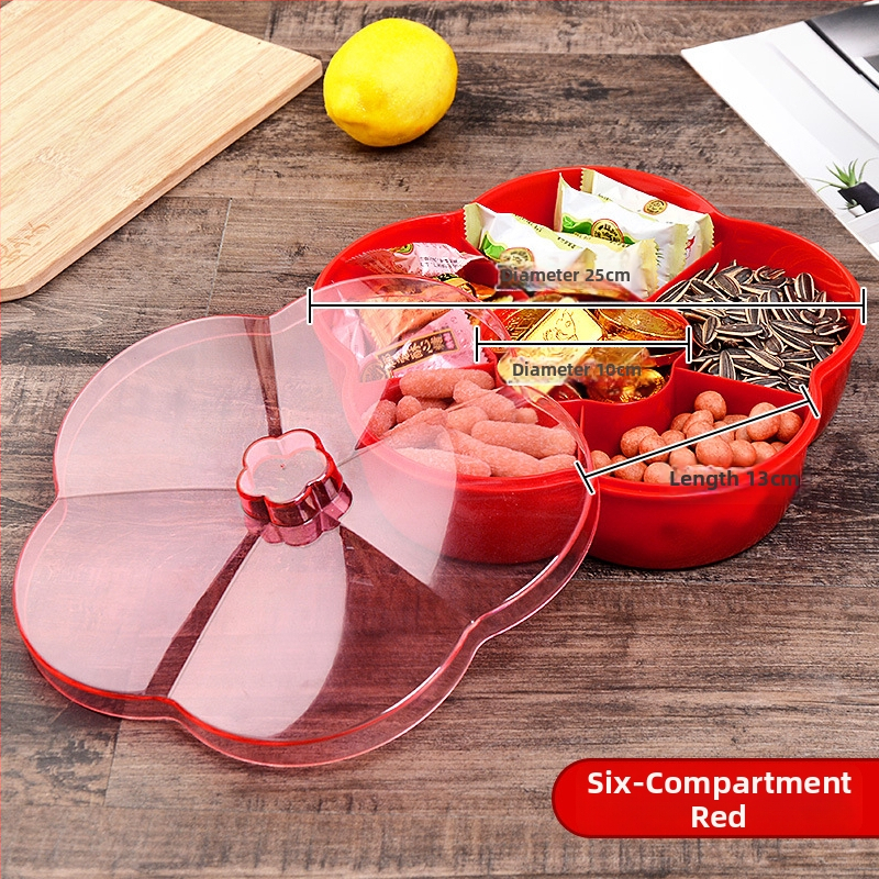 Augļu šķīvis ar vāku, Kang Zhixing zīmols, daudzslāņu nodalījumi, mūsdienīgs minimālisma stils, 2023 vasara