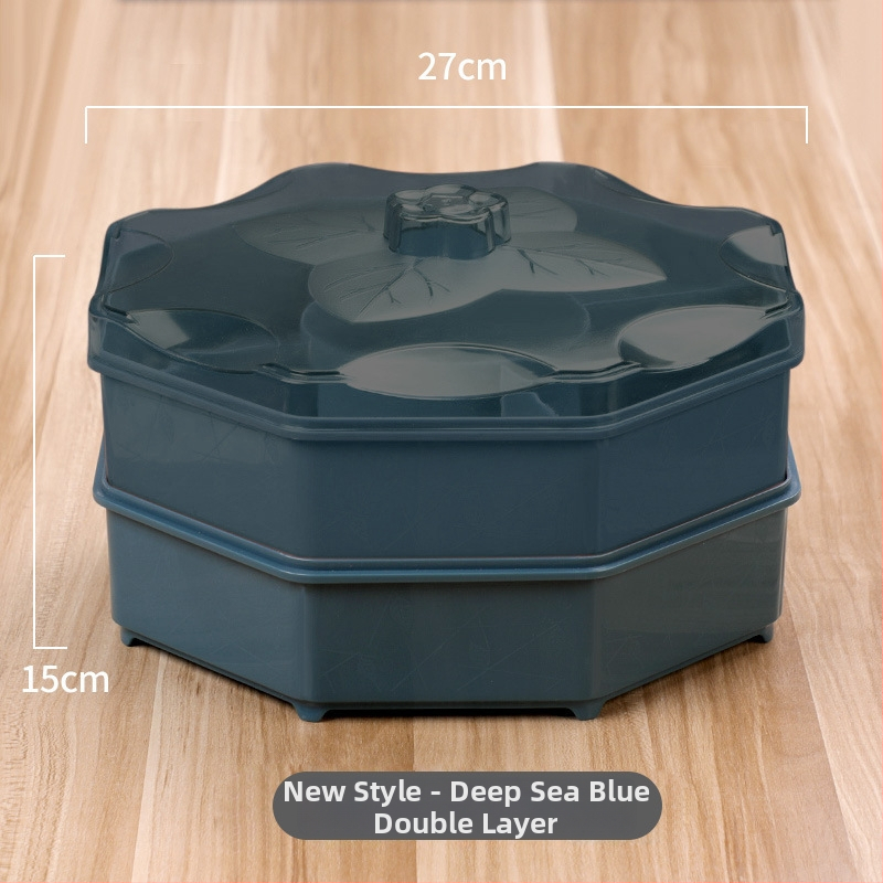 Augļu šķīvis ar vāku, Kang Zhixing zīmols, daudzslāņu nodalījumi, mūsdienīgs minimālisma stils, 2023 vasara