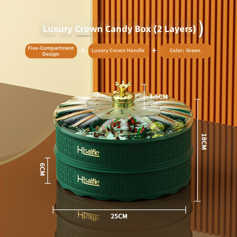 Augļu šķīvis ar vāku, Kang Zhixing zīmols, daudzslāņu nodalījumi, mūsdienīgs minimālisma stils, 2023 vasara