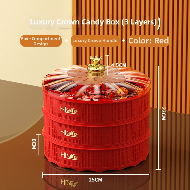 Augļu šķīvis ar vāku, Kang Zhixing zīmols, daudzslāņu nodalījumi, mūsdienīgs minimālisma stils, 2023 vasara