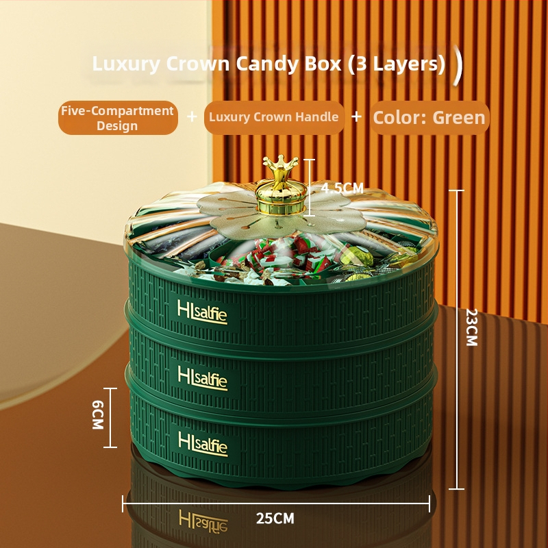 Augļu šķīvis ar vāku, Kang Zhixing zīmols, daudzslāņu nodalījumi, mūsdienīgs minimālisma stils, 2023 vasara