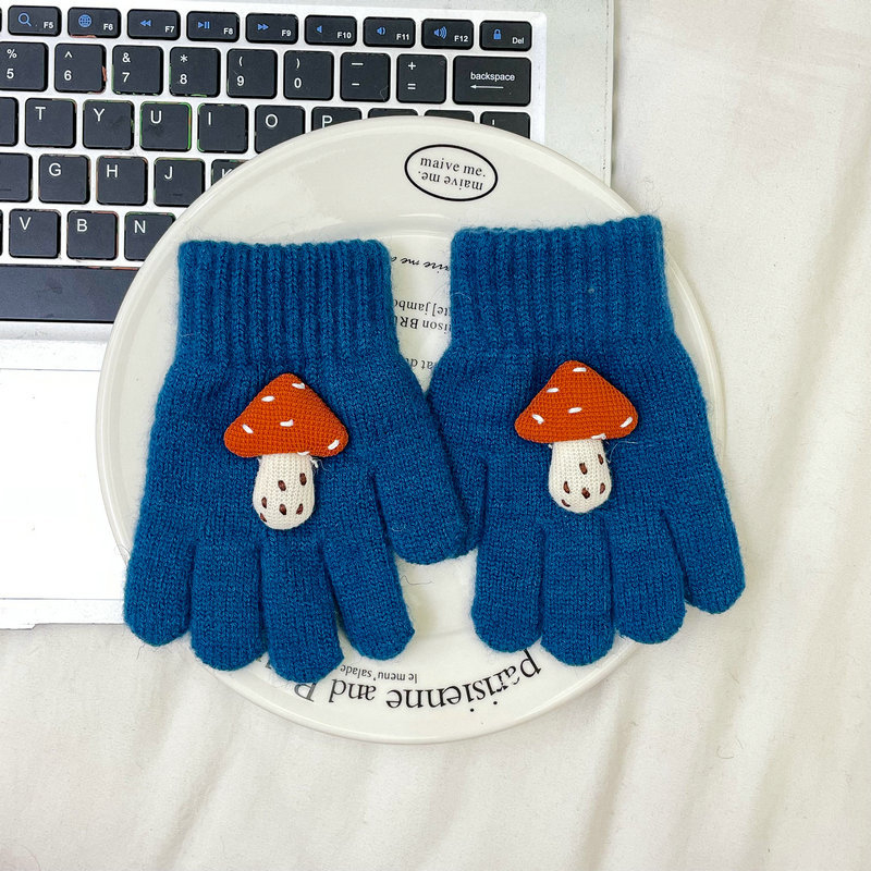 Dječje vunene pletene rukavice s prstima, cartoon uzorak, unisex, korejski stil, jesen/zima