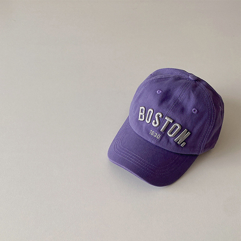 Dječja baseball kapa s izvezenim slovima, unisex, zaštita od sunca, proljetni stil, pamuk, zakrivljeni vizir, uzrast 2-6 godina