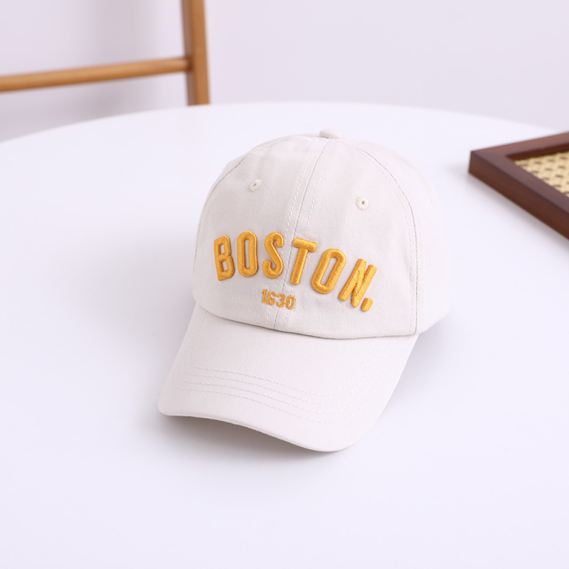 Dječja baseball kapa s izvezenim slovima, unisex, zaštita od sunca, proljetni stil, pamuk, zakrivljeni vizir, uzrast 2-6 godina
