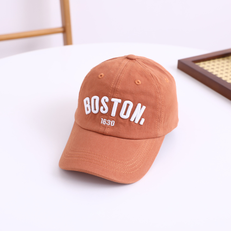 Dječja baseball kapa s izvezenim slovima, unisex, zaštita od sunca, proljetni stil, pamuk, zakrivljeni vizir, uzrast 2-6 godina