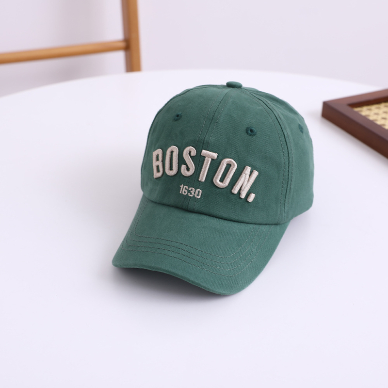 Dječja baseball kapa s izvezenim slovima, unisex, zaštita od sunca, proljetni stil, pamuk, zakrivljeni vizir, uzrast 2-6 godina