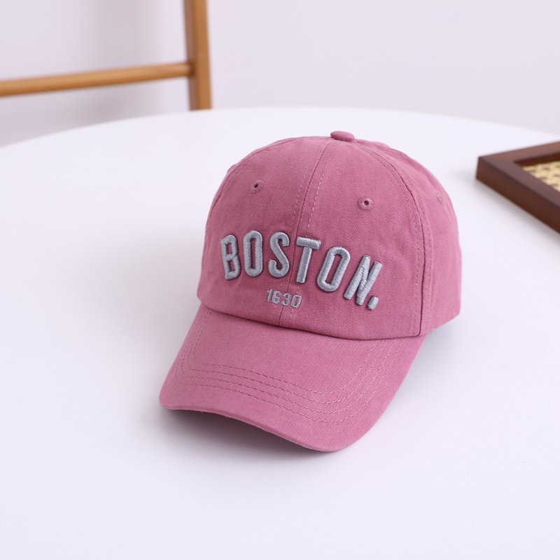 Dječja baseball kapa s izvezenim slovima, unisex, zaštita od sunca, proljetni stil, pamuk, zakrivljeni vizir, uzrast 2-6 godina