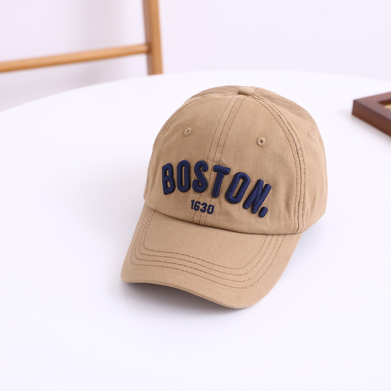 Dječja baseball kapa s izvezenim slovima, unisex, zaštita od sunca, proljetni stil, pamuk, zakrivljeni vizir, uzrast 2-6 godina