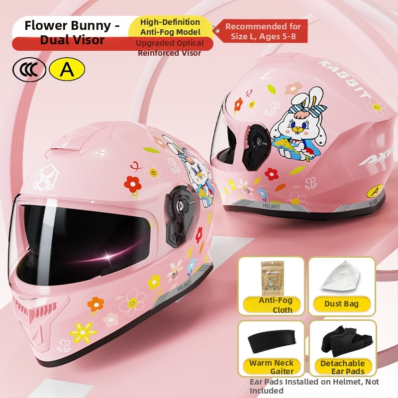 AXK bērnu pilnas sejas ķivere, ABS materiāls, elektriskajiem motocikliem, GB811-2022A sertifikācija un 3C kods 2023091105021233