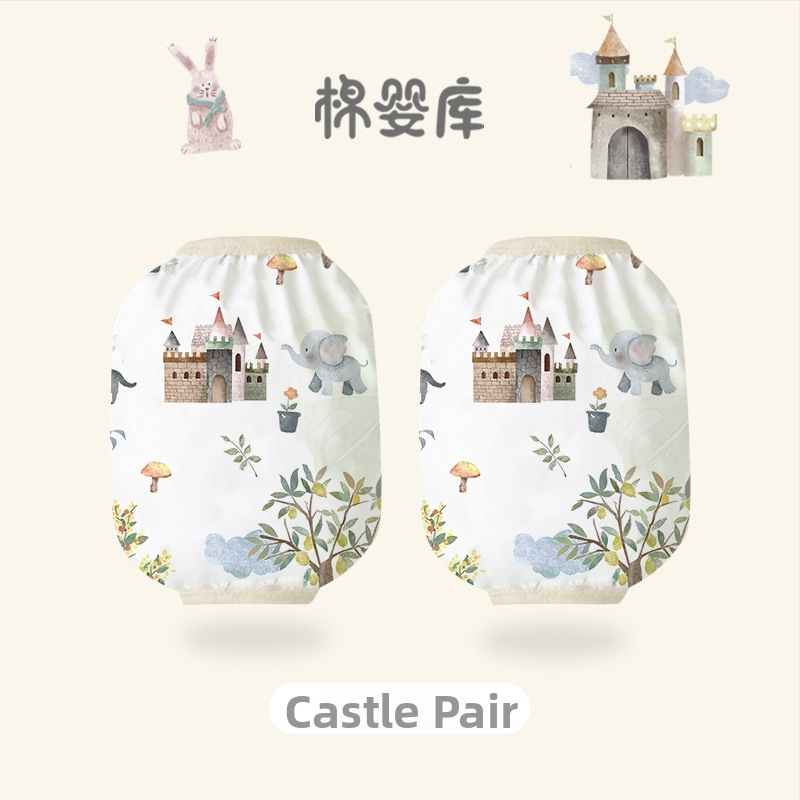 Ūdensizturīgi bērnu piedurknes aizsargi, karikatūras raksts, visu sezonu, vecuma grupai 1–8 gadi, Cotton Baby Library