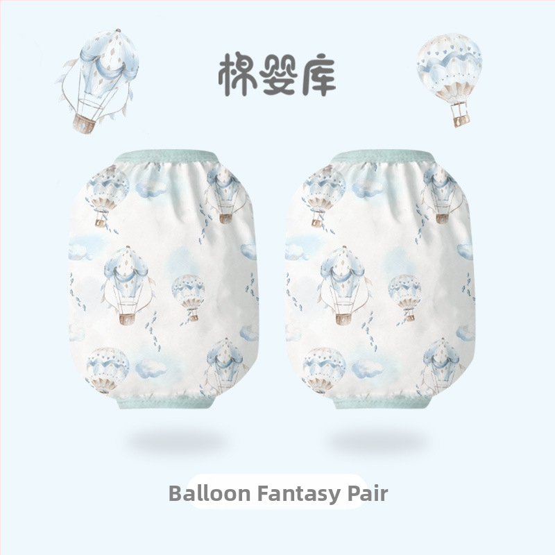 Ūdensizturīgi bērnu piedurknes aizsargi, karikatūras raksts, visu sezonu, vecuma grupai 1–8 gadi, Cotton Baby Library