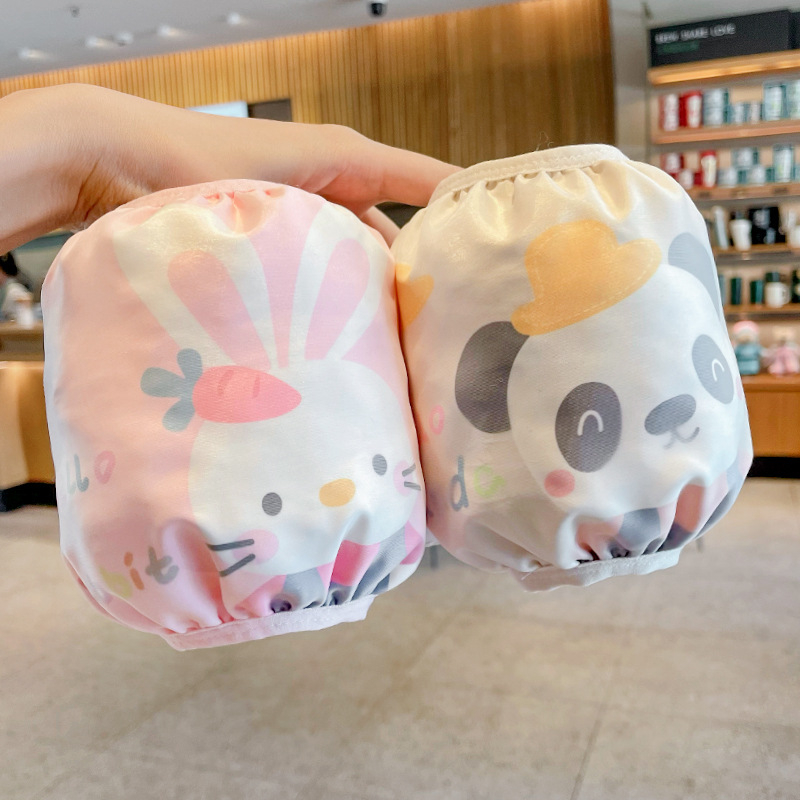 Bērnu ūdensnecaurlaidīgas piedurknes ar manšetēm – universālas, karikatūru raksts, tarpaīna materiāls, apdruka