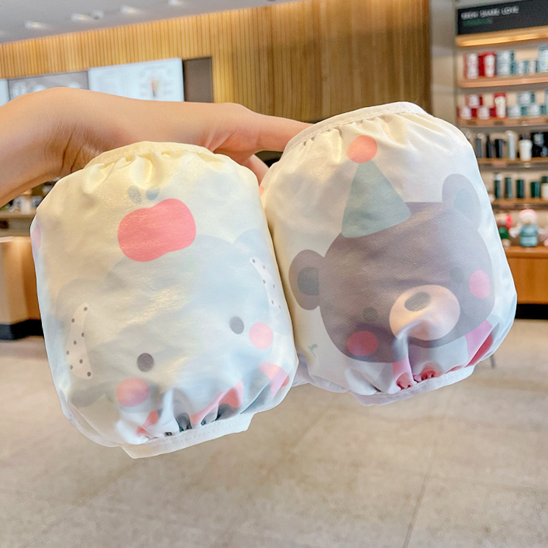 Bērnu ūdensnecaurlaidīgas piedurknes ar manšetēm – universālas, karikatūru raksts, tarpaīna materiāls, apdruka