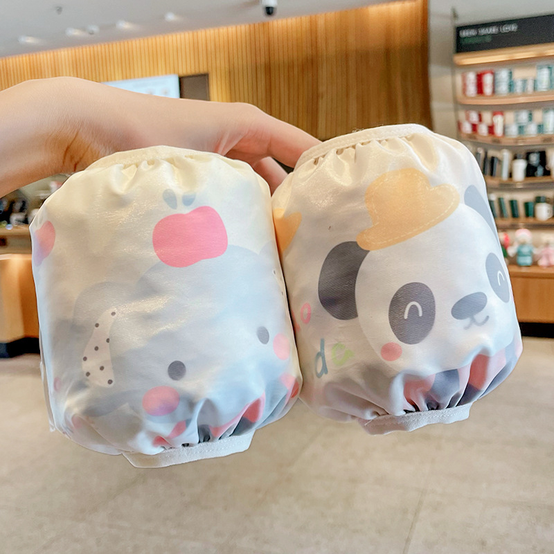 Bērnu ūdensnecaurlaidīgas piedurknes ar manšetēm – universālas, karikatūru raksts, tarpaīna materiāls, apdruka