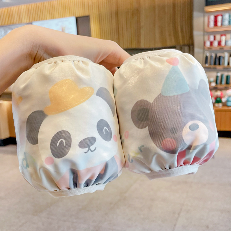 Bērnu ūdensnecaurlaidīgas piedurknes ar manšetēm – universālas, karikatūru raksts, tarpaīna materiāls, apdruka