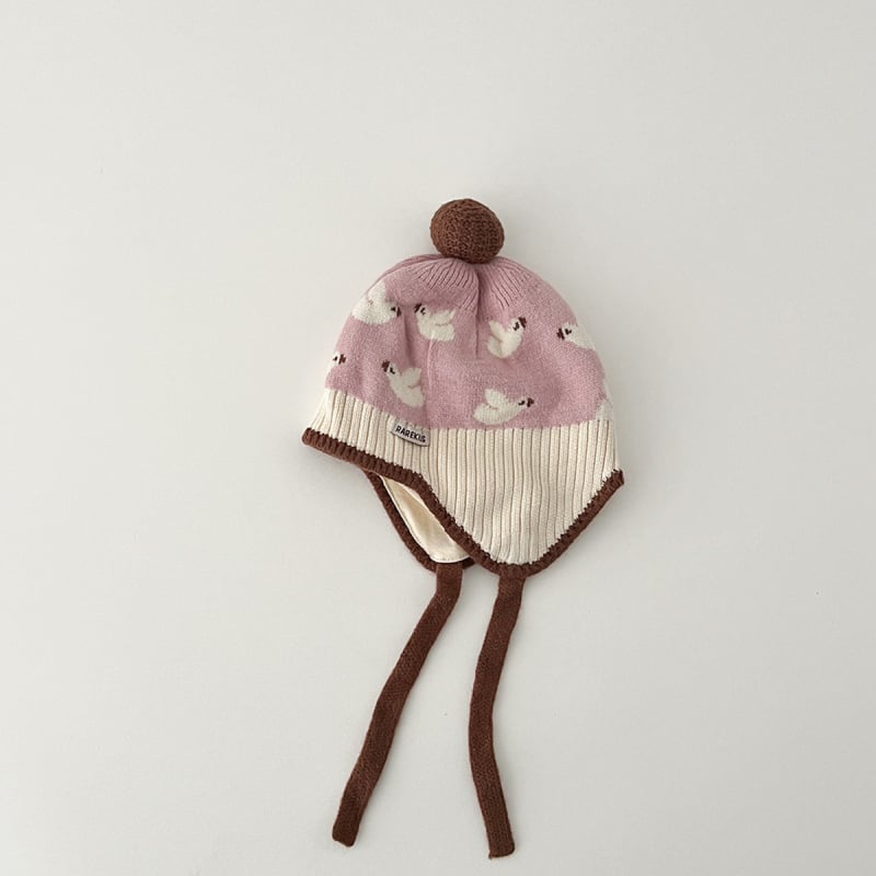 Bebi zimski set kapa i šal – pletena kapa s kupolastim oblikom i rubom, jacquard pletenje, zadržava toplinu, otporna na vjetar, za dob 0–6 mjeseci, marka Yumo