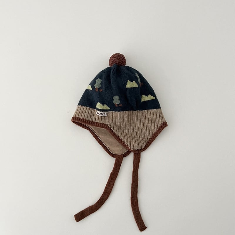 Bebi zimski set kapa i šal – pletena kapa s kupolastim oblikom i rubom, jacquard pletenje, zadržava toplinu, otporna na vjetar, za dob 0–6 mjeseci, marka Yumo