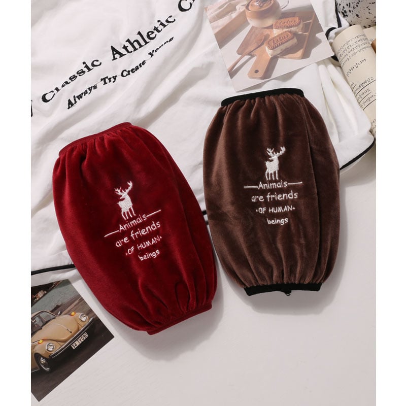 Mâneci de protecție pentru copii – desen animat, broderie, poliester și fleece, anti-murdărire