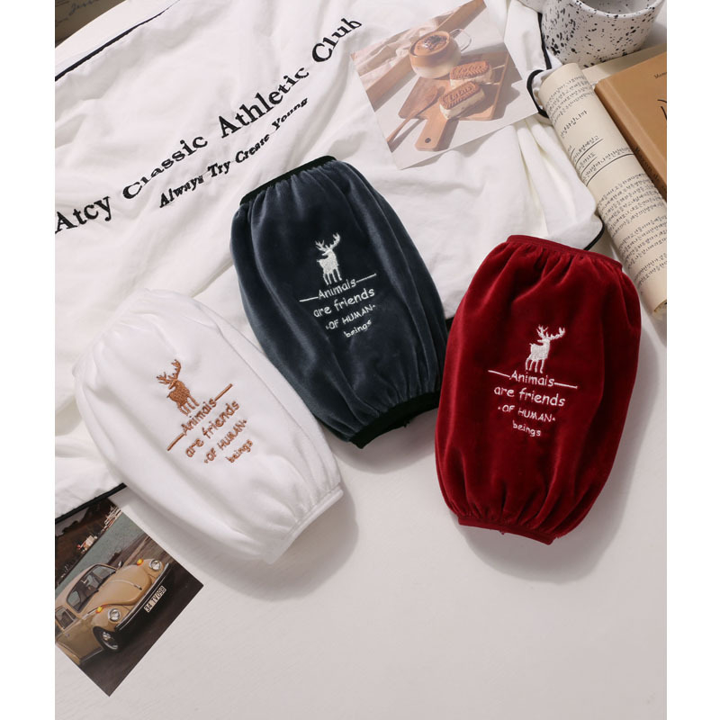 Mâneci de protecție pentru copii – desen animat, broderie, poliester și fleece, anti-murdărire