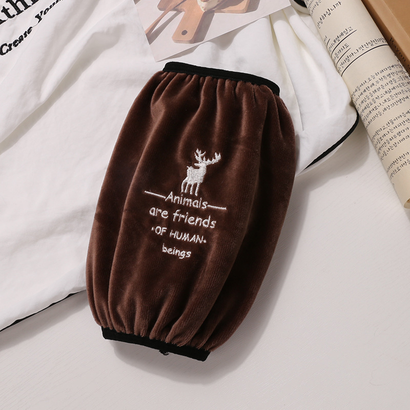 Mâneci de protecție pentru copii – desen animat, broderie, poliester și fleece, anti-murdărire