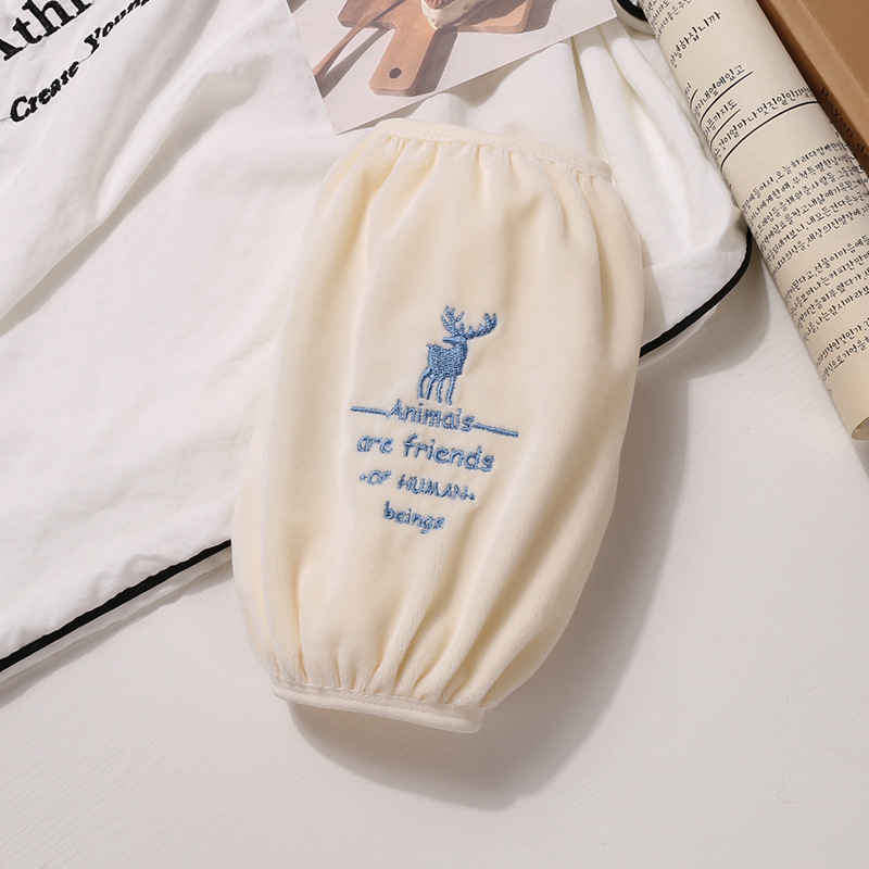 Mâneci de protecție pentru copii – desen animat, broderie, poliester și fleece, anti-murdărire