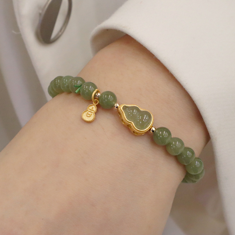 Brățară din Jad Hetian pentru femei, stil național, retro literatură și artă