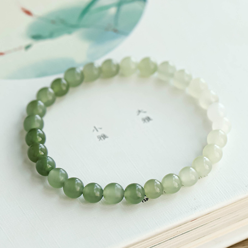 Brățară din Jad Hetian pentru femei, stil național, retro literatură și artă