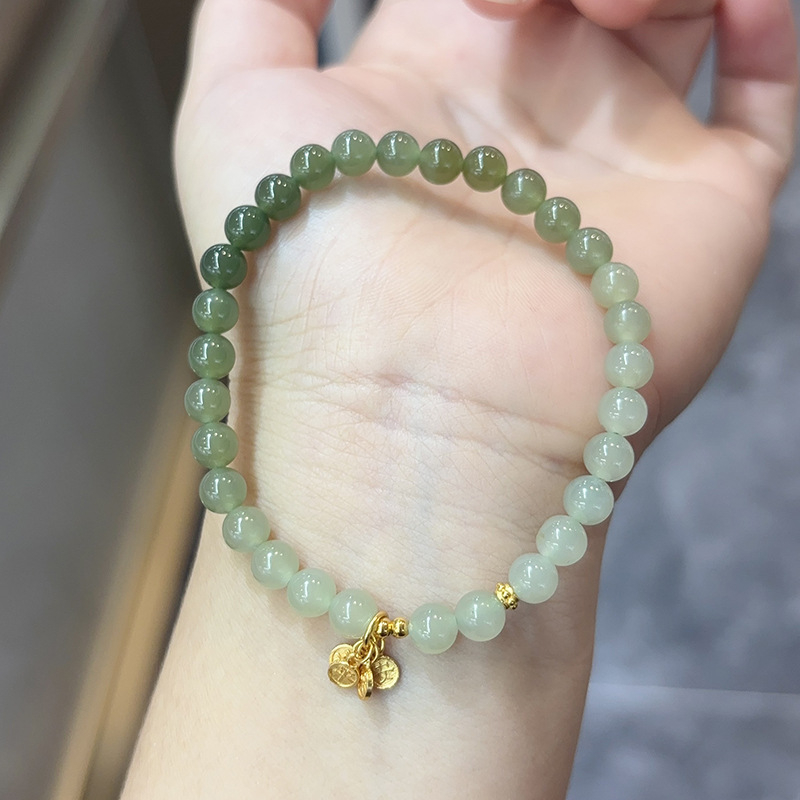 Brățară din Jad Hetian pentru femei, stil național, retro literatură și artă