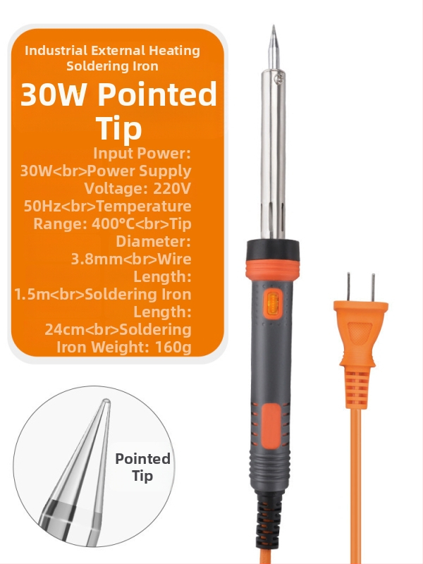 Lodētājs augstas jaudas ar plakanu galu, ar gaismu, konstantā temperatūra; 60W ar plakanu galu un 30W ar uzgaļu