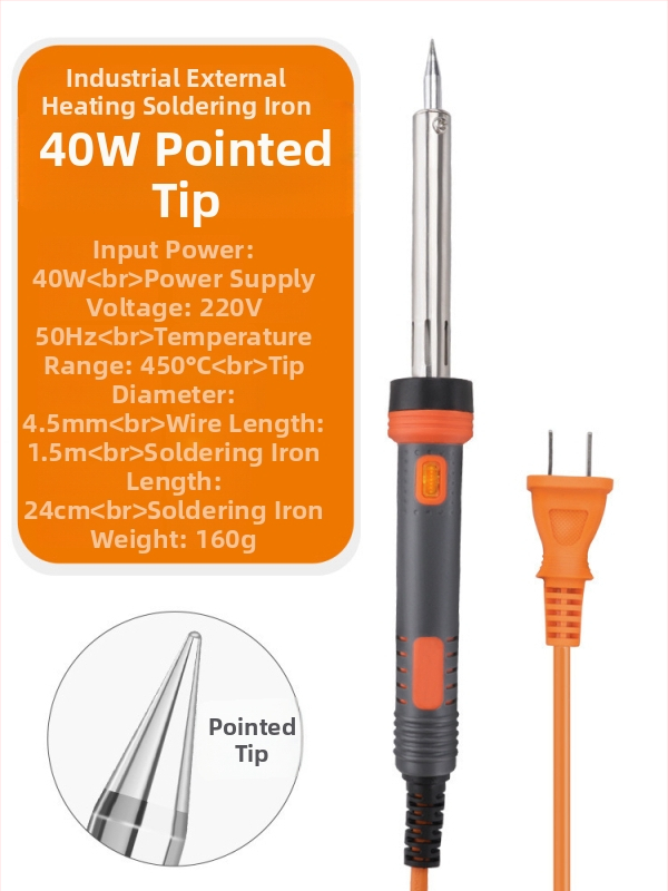 Lodētājs augstas jaudas ar plakanu galu, ar gaismu, konstantā temperatūra; 60W ar plakanu galu un 30W ar uzgaļu