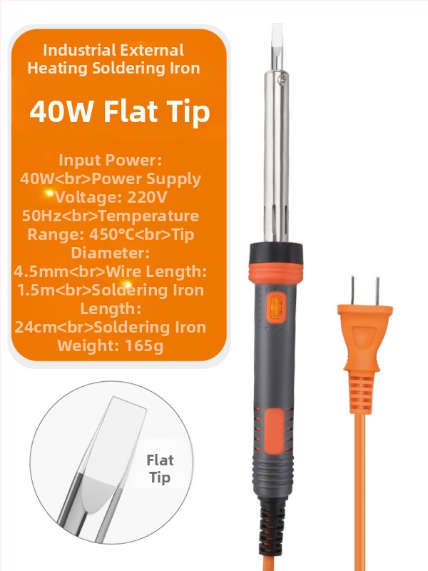 Lodētājs augstas jaudas ar plakanu galu, ar gaismu, konstantā temperatūra; 60W ar plakanu galu un 30W ar uzgaļu