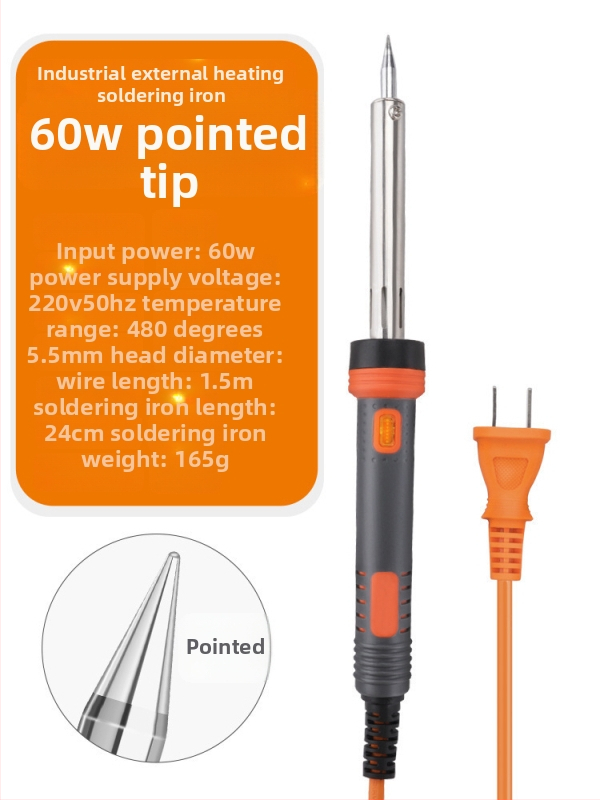 Lodētājs augstas jaudas ar plakanu galu, ar gaismu, konstantā temperatūra; 60W ar plakanu galu un 30W ar uzgaļu