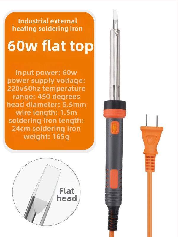 Lodētājs augstas jaudas ar plakanu galu, ar gaismu, konstantā temperatūra; 60W ar plakanu galu un 30W ar uzgaļu