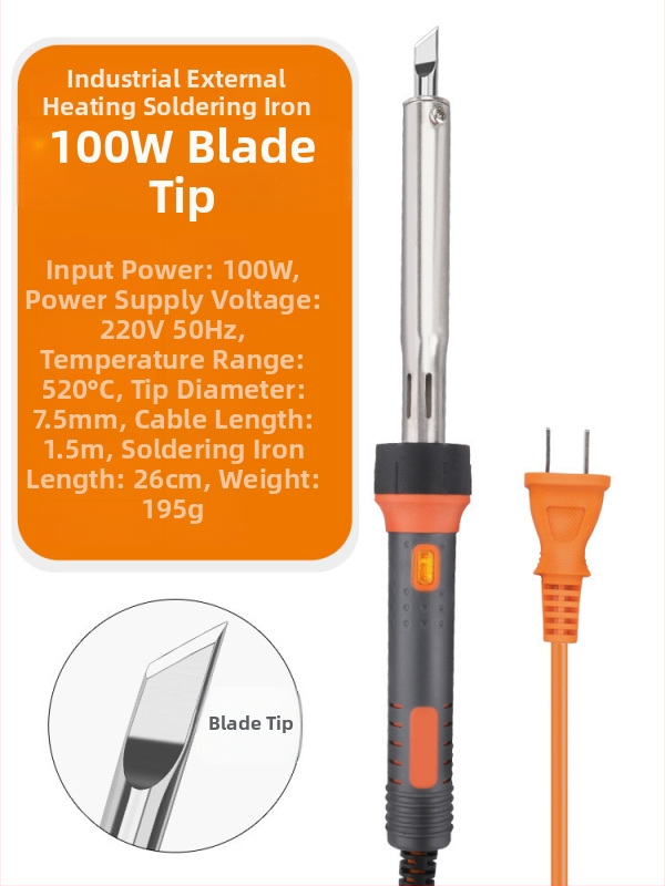 Lodētājs augstas jaudas ar plakanu galu, ar gaismu, konstantā temperatūra; 60W ar plakanu galu un 30W ar uzgaļu
