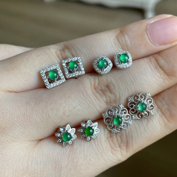 Natūralus nefrito žiedas, apvalus brangakmenis, VS skaidrumas, nefrito brangakmenis, Naujas Kinijos stilius