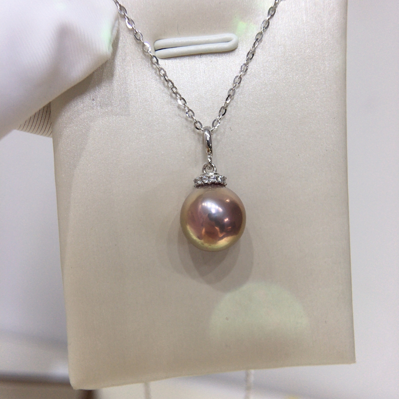 Kaklo papuošalas su gėlavandeniais perlais, tobulo apskritimo forma, sidabras 925, 2024 m. pavasaris, madingas kasdieniam dėvėjimui