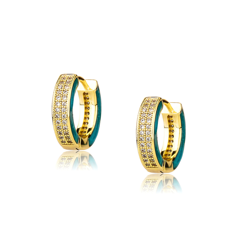 Naušnice s geometrijskim dizajnom, od bakra, unisex, proljeće 2023