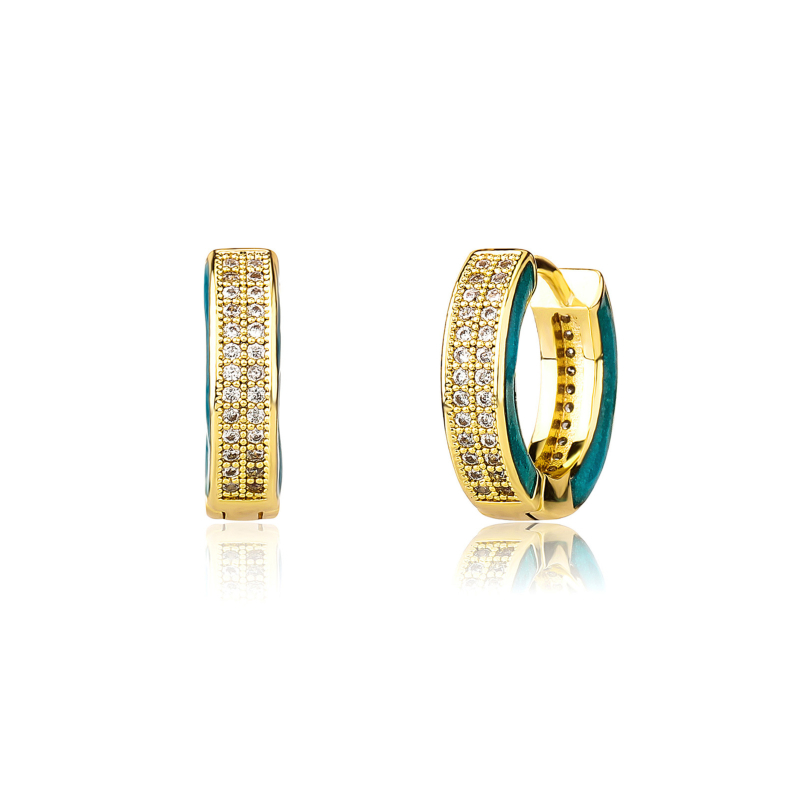 Naušnice s geometrijskim dizajnom, od bakra, unisex, proljeće 2023