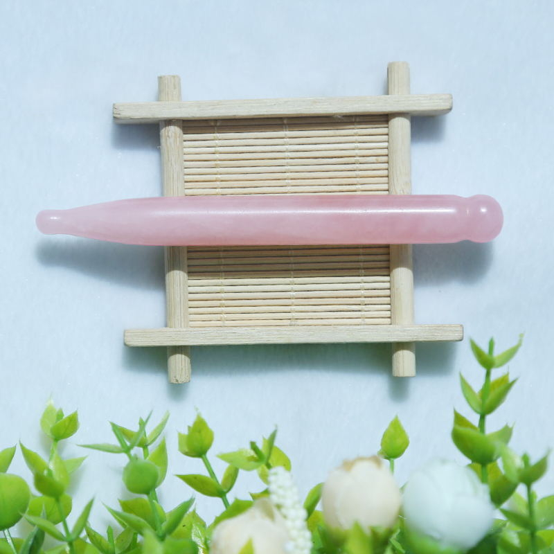 Širdies formos gua sha plokštė iš miltelinio kristalo veido masažui