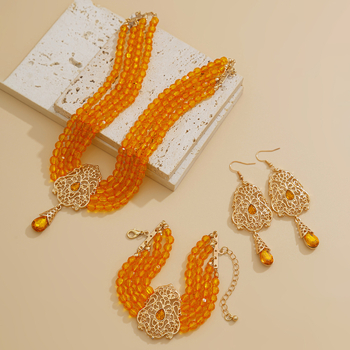 Geometriai chokert nyaklánc mesterséges gyöngyökkel és négyzet alakú strasszokkal, többpontos golyógyöngy lánccal, könnyű luxus stílus